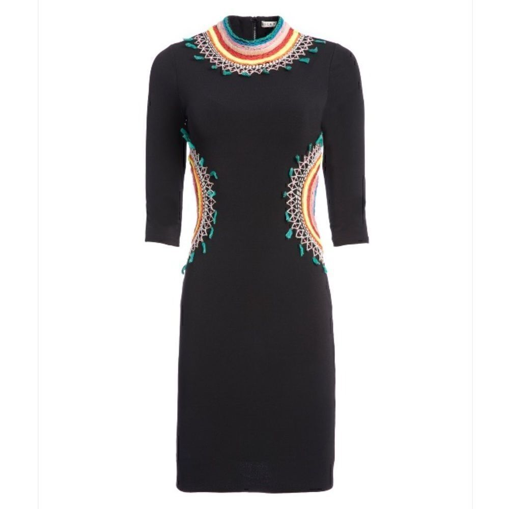 ❤️SOLD❤️Alice + Olivia Tamson 3/4 Sleeve Embroidered Dress